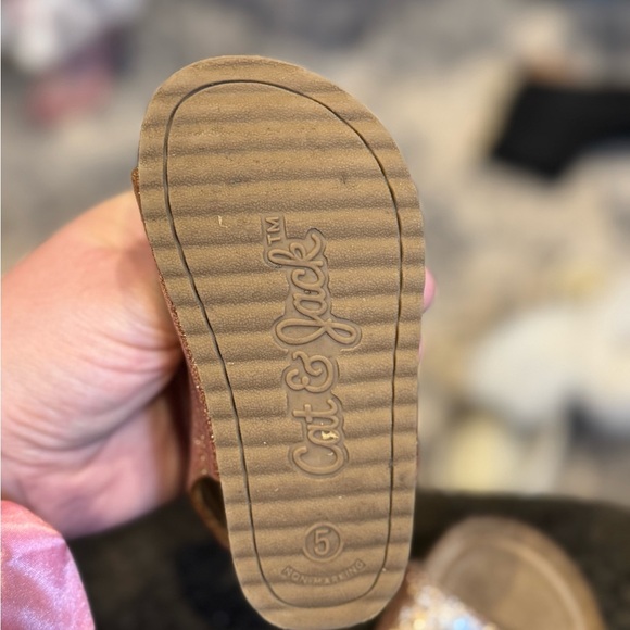 Cat & Jack Gold Sandals with Adjustable Straps - Picture 5 of 5